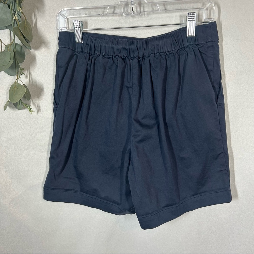 Boden | High Waisted Navy Blue Shorts Elastic Waist Women’s Size 6 - Picture 4 of 10